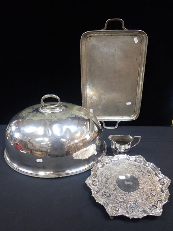 A MAPPIN & WEBB SILVER-PLATED DISH COVER