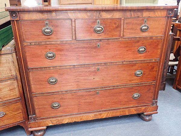 A 19th CENTURY SCOTTISH CHEST OF DRAWERS