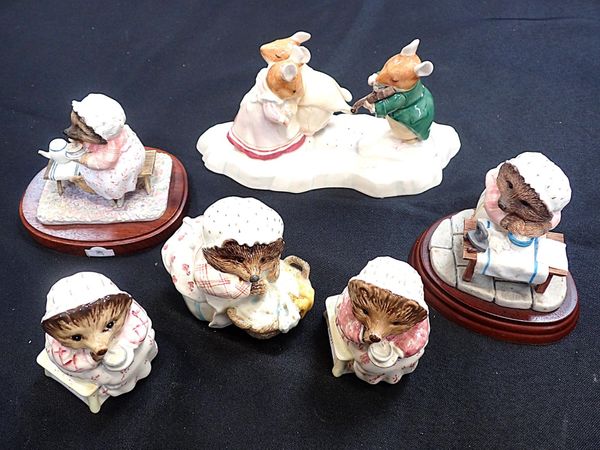 BORDER FINE ARTS: THREE 'MRS TIGGYWINKLE' FIGURES