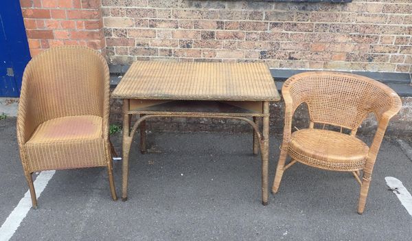 A LLOYD LOOM 'LUSTY' ARMCHAIR