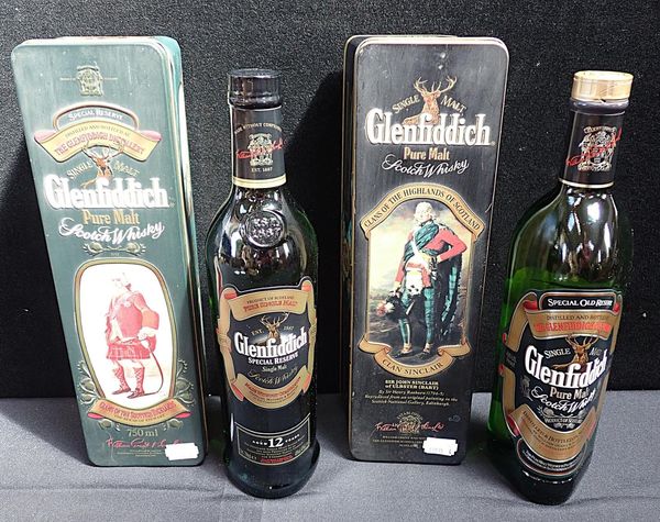 TWO BOTTLES GLENFIDDICH SINGLE MALT SCOTCH WHISKY