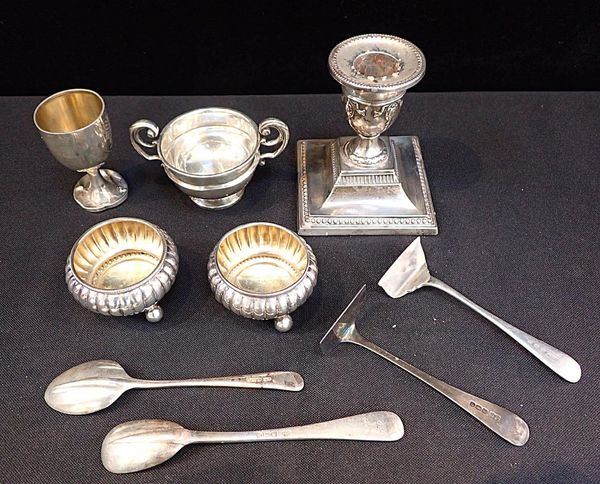 A SMALL SILVER TROPHY CUP