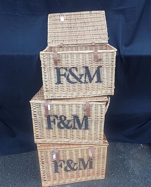 THREE FORTNUM & MASON HAMPER BASKETS