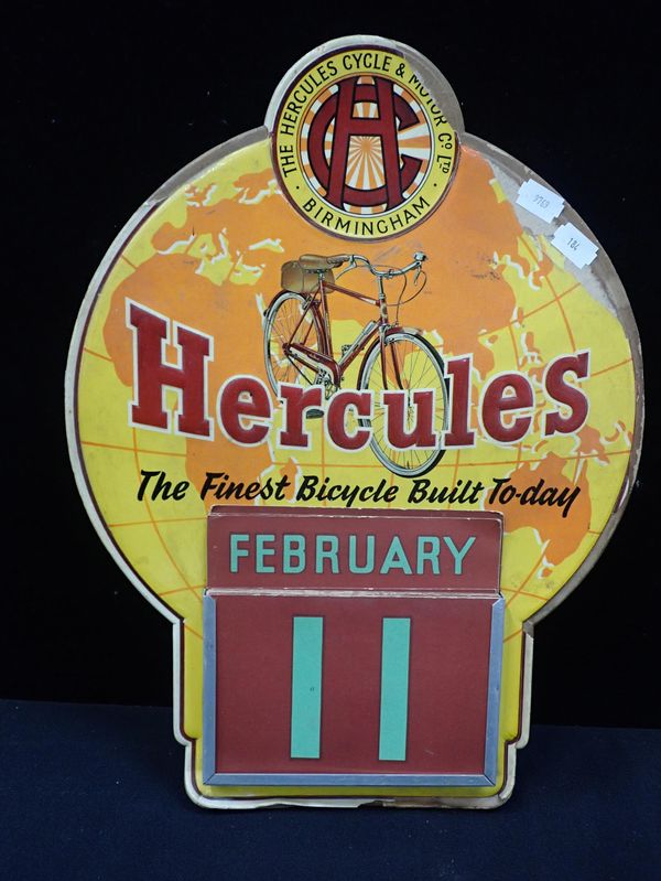 HERCULES BICYCLE ADVERTISING CALENDAR