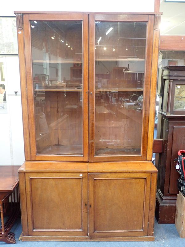 A 19th CENTURY MAHOGANY LIBRARY BOOKCASE