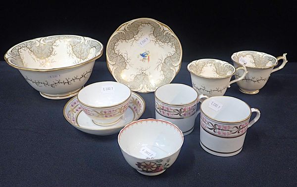 PIECES FROM A ROCKINGHAM TEA SERVICE, PATTERN 1103