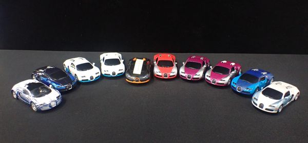 TEN UNBOXED SCALEXTRIC 'BUGATTI VEYRON' CARS