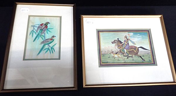 AN INDO-PERSIAN MUGHAL STYLE HUNTING SCENE