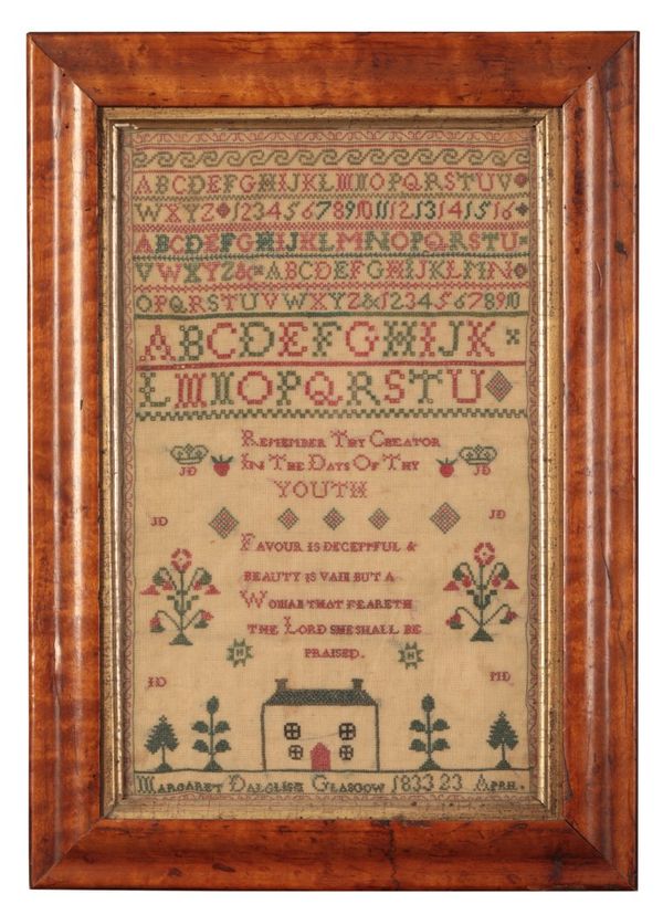 A WILLIAM IV NEEDLEWORK SAMPLER