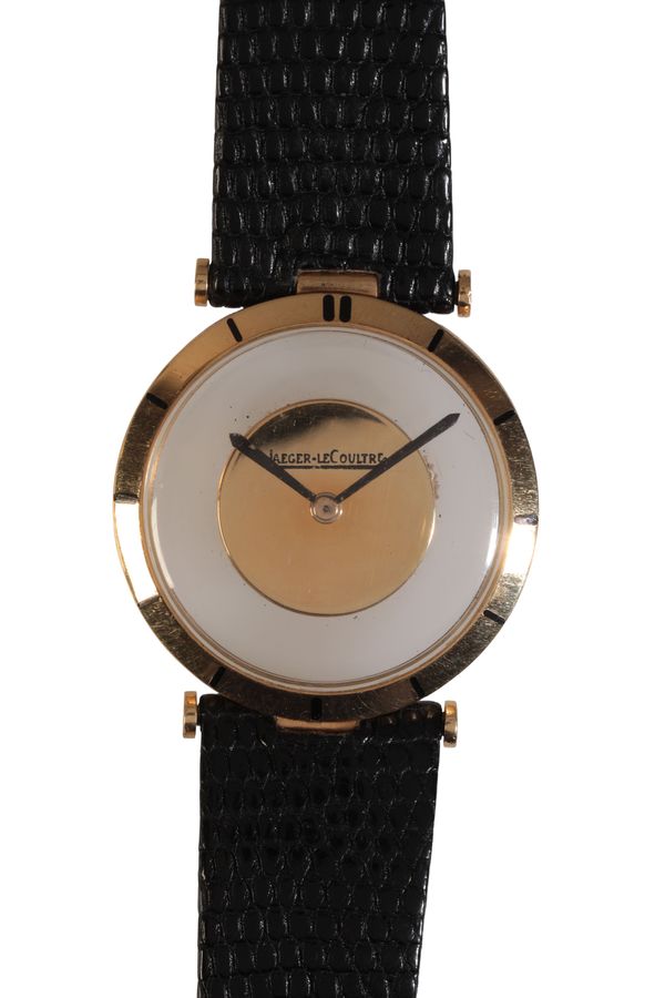 JAEGER-LECOULTRE: A GENTLEMAN'S 18CT GOLD WRISTWATCH