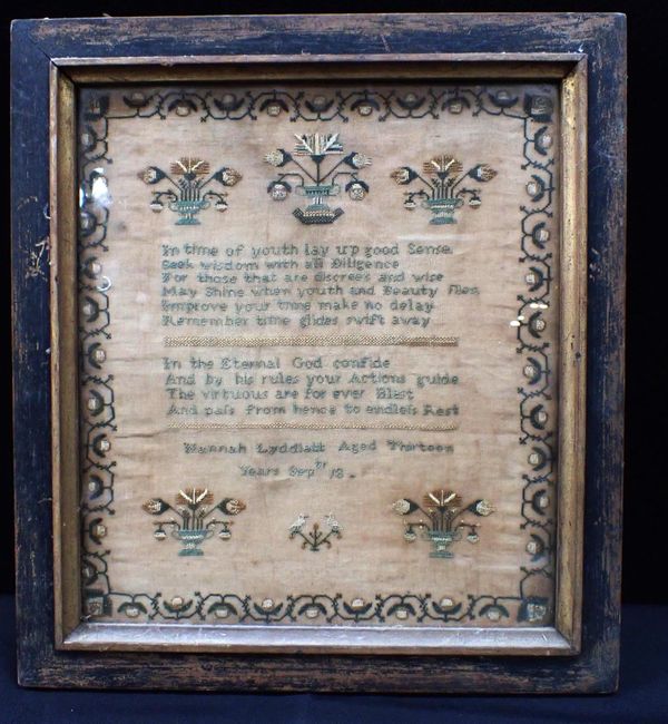 A 19th CENTURY SAMPLER, WITH UN-PICKED YEAR