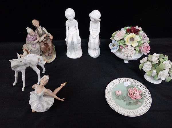 TWO SPODE FIGURINES