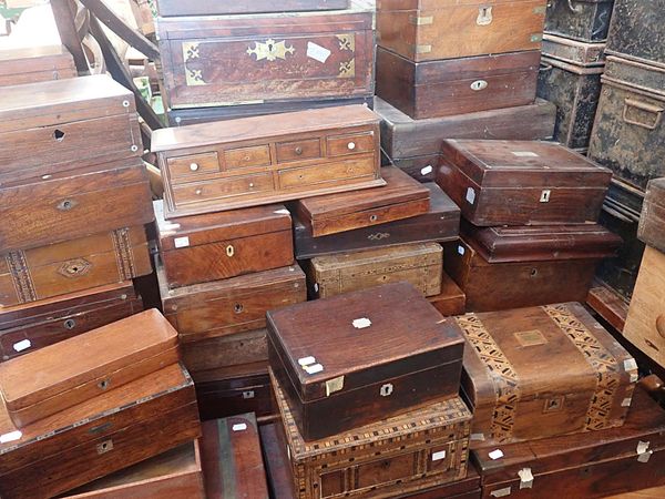 A QUANTITY OF 19th CENTURY WRITING SLOPES