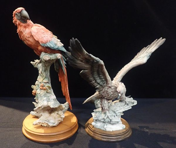 TWO CAPODIMONTE BIRD MODELS
