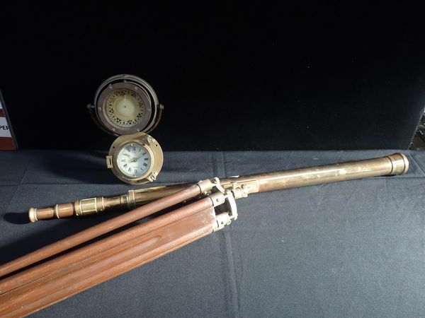 A GIMBALL-MOUNTED SHIP'S COMPASS