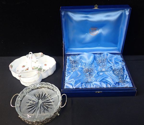 A COALPORT STRAWBERRY SET (A/F)