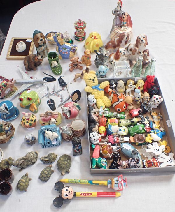 A COLLECTION OF MODELS,  ANIMAL FIGURES  ETC