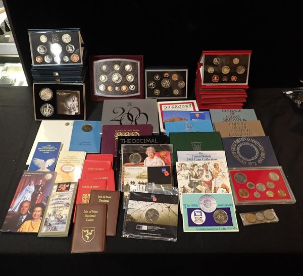 A LARGE QUANTITY OF UNCIRCULATED SETS AND COINS