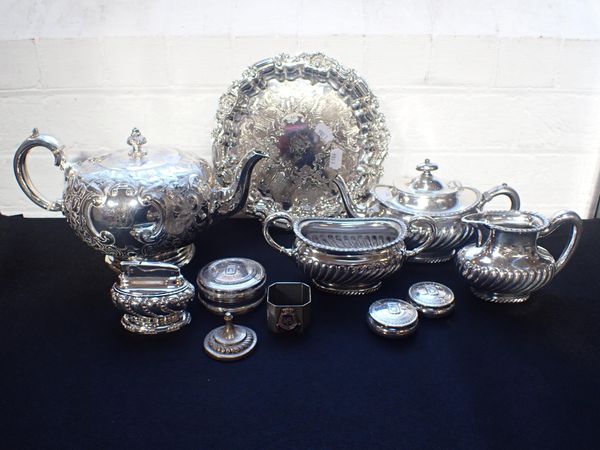 A QUANTITY OF PLATED ITEMS