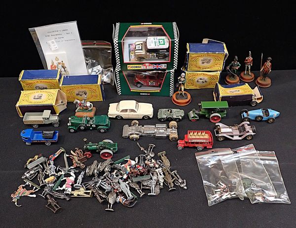 A COLLECTION OF PAINTED AND UNPAINTED MODEL TOY SOLDIERS