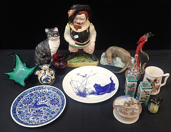 A QUANTITY OF MIXED GLASSWARE AND CERAMICS