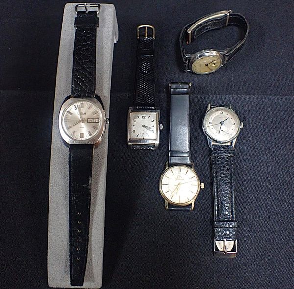 FIVE WRIST WATCHES