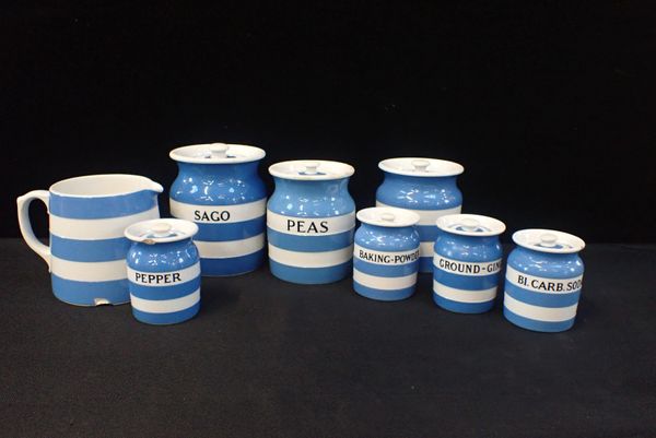 T.G.GREEN: A GROUP OF CORNISH WARE JARS