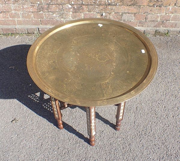 A NORTH AFRICAN MOORISH TRAY-TOP TABLE