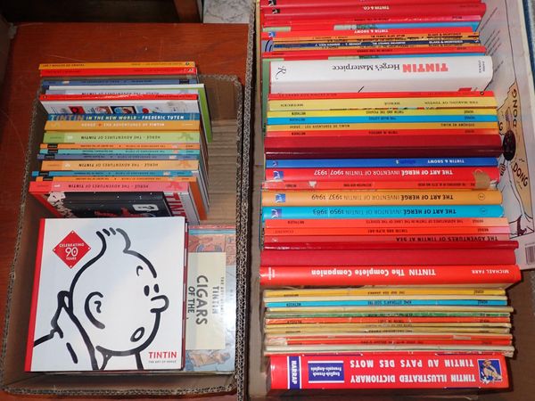 A COLLECTION OF TINTIN BOOKS