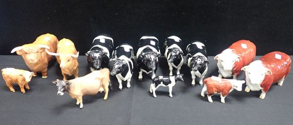 A MIXED HERD OF BESWICK CATTLE