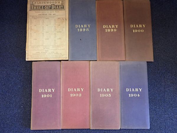 EIGHT MANUSCRIPT DIARIES, 1897-1904