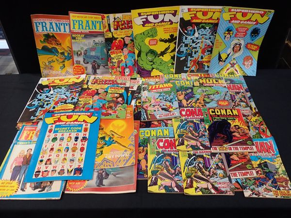 A SMALL QUANTITY OF MARVEL COMICS