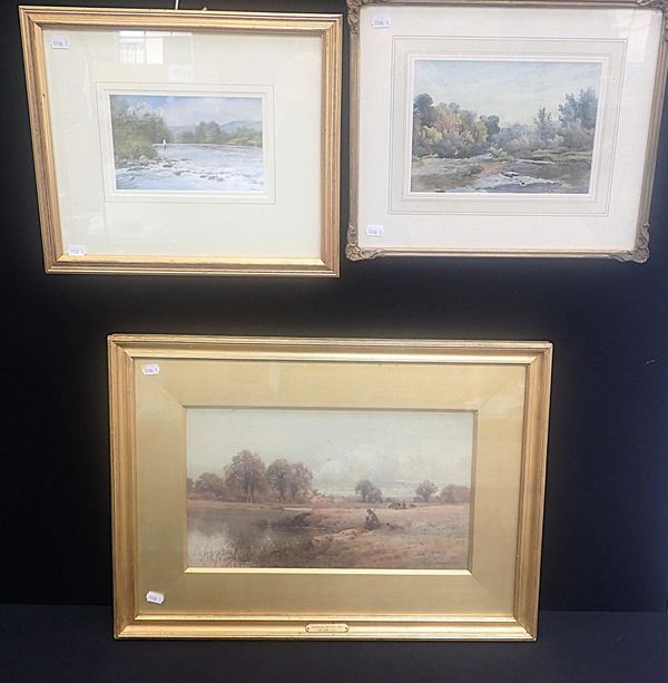 CRESWICK BOYDELL RCA, EXH. 1889-1916: RIVER FISHERMAN, IN A FLAT LANDSCAPE