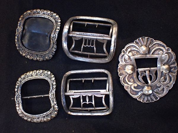 TWO PAIRS OF ANTIQUE BUCKLES