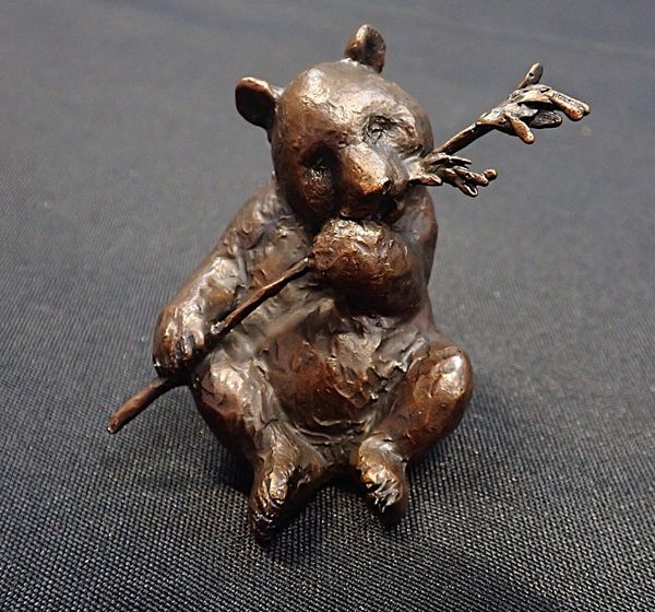 MICHAEL SIMPSON (b.1951) A BRONZE FIGURE OF A PANDA