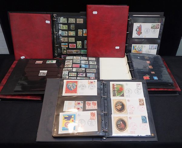 WORLDWIDE STAMP COLLECTION AND SOME F.D.C IN ELEVEN BINDERS