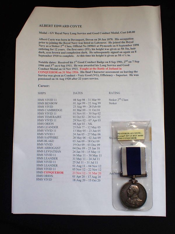 ROYAL NAVAL LONG SERVICE AND GOOD CONDUCT MEDAL