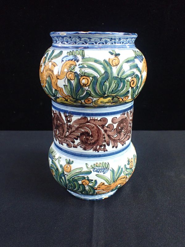 A FAIENCE ALBARELLO TYPE JAR