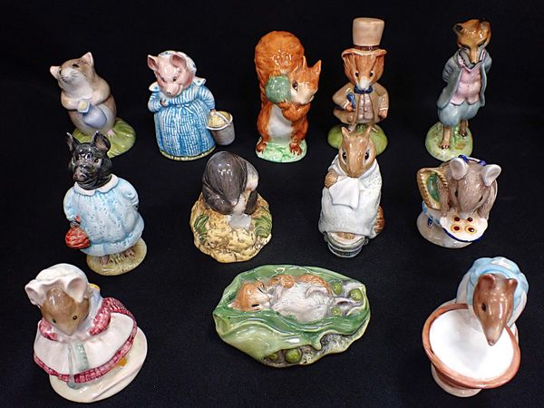 TWELVE BESWICK BEATRIX POTTER FIGURES