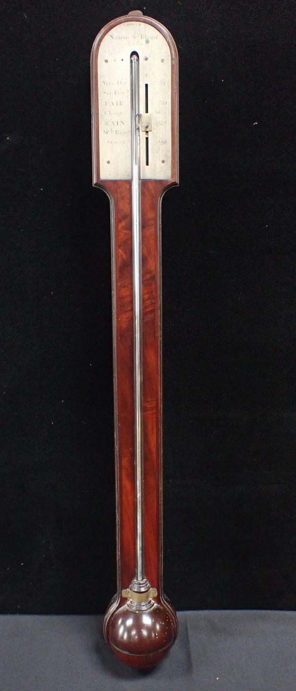 NAIRNE & BLUNT, LONDON; A MAHOGANY CASED STICK BAROMETER