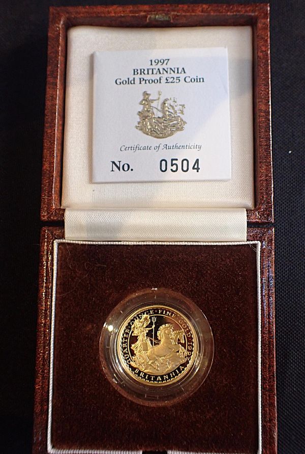 1997 1/4  OUNCE GOLD PROOF BRITANNIA £25 COIN