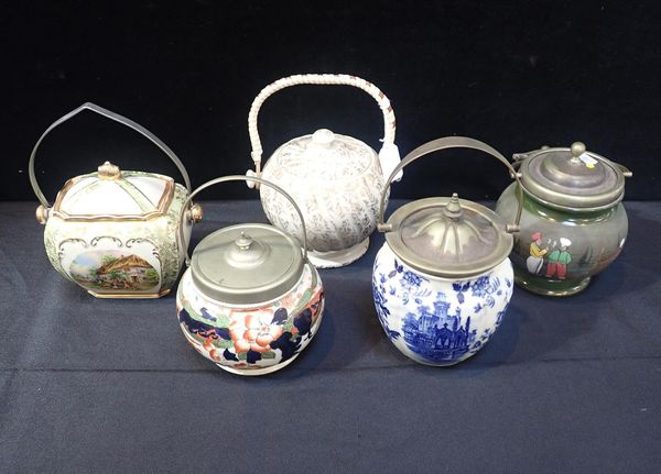 TWO TAYLOR & TUNNICLIFFE BISCUIT BARRELS