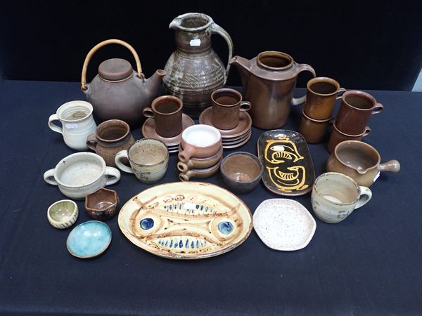 PART ARABIA BROWN GLAZED COFFEE SERVICE