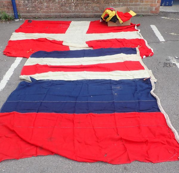 A COLLECTION OF OLD FLAGS