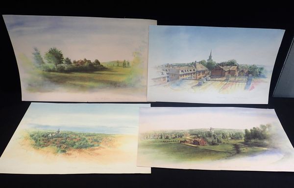 MURRAY ZANONI (AUSTRALIAN):  A SERIES OF FOUR LANDSCAPE VIEWS