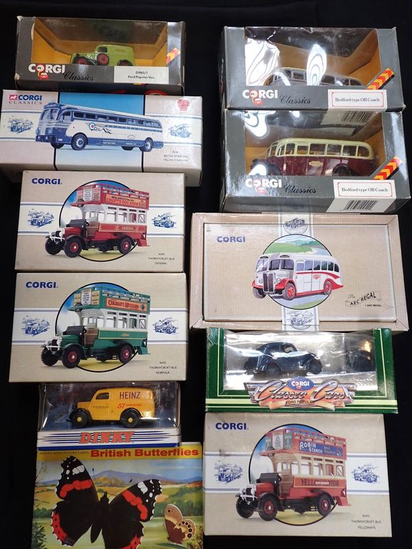 A COLLECTION OF CORGI CLASSICS DIECAST VEHICLES