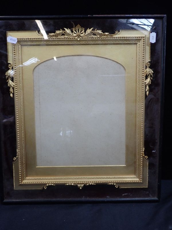 A 19th CENTURY ENCASED GILT PICTURE FRAME