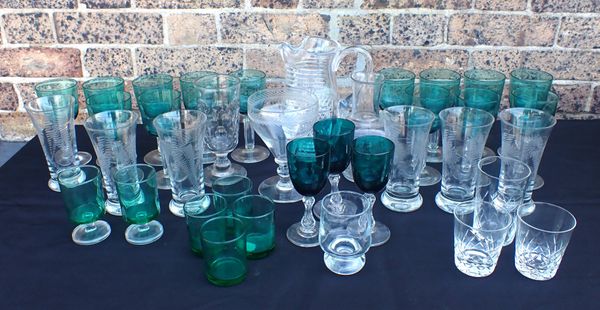 A COLLECTION OF GLASS WARE