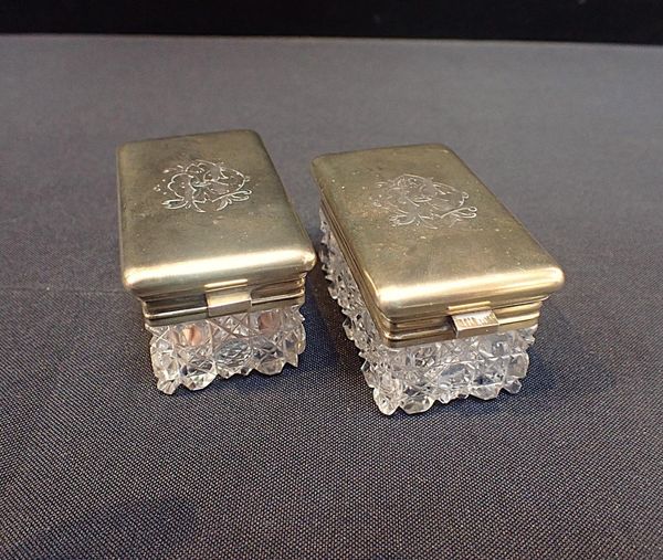 A SILVER-GILT MOUNTED INKWELL, CHARLES ASPREY & CHARLES ASPREY Jnr
