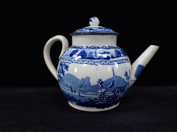 AN EARLY 19th CENTURY MINIATURE PEARLWARE TEAPOT